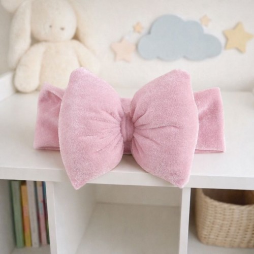 Βρεφική Κορδέλα με Βελούδινο Φιόγκο Pink velvet bow 81116